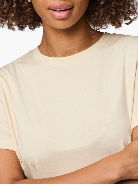 PIECES T-Shirt Beżowy 122789 4