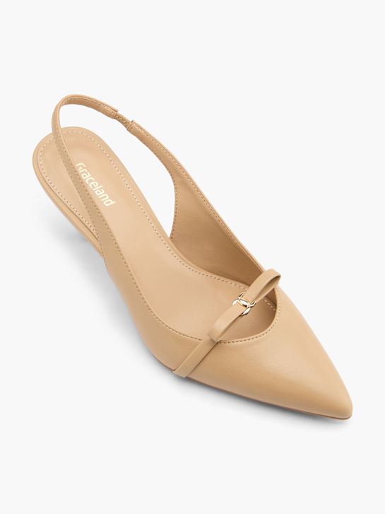 Graceland Zapatos abiertos de tacón Camel 123416 2