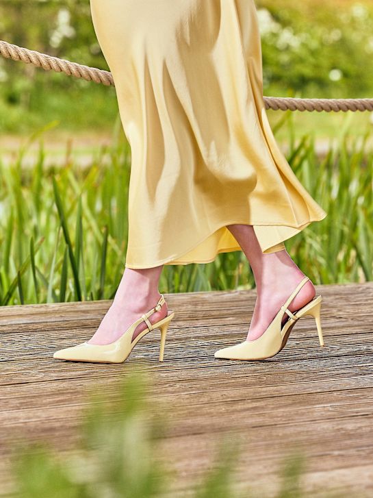 Catwalk Lodičky s otvorenou pätou Žltá 123428 6