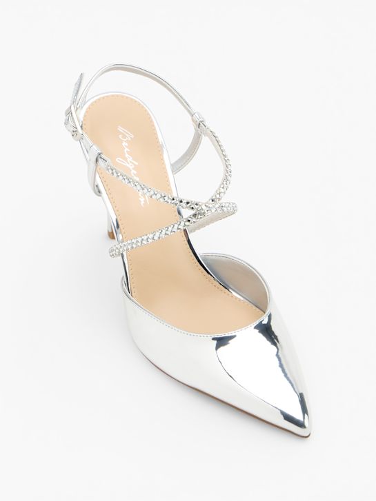 Bridgerton Sapato de salto com fivela Prata 123549 2
