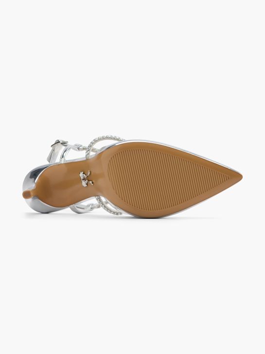 Bridgerton Lodičky s remienkom Strieborná 123549 4