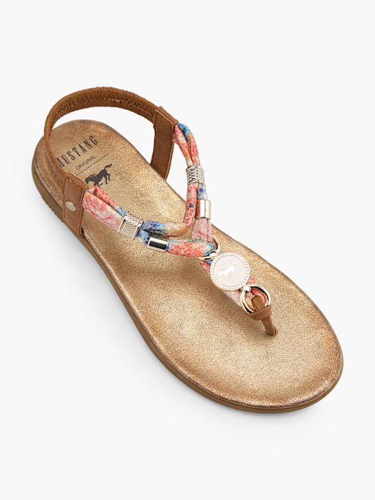 Mustang Sandalen-Zehentrenner Cognac 124086 2