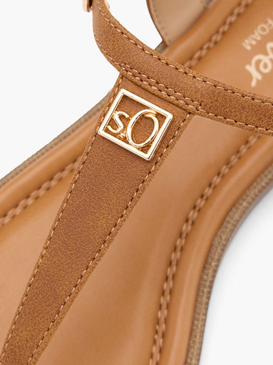 s.Oliver Sandalen-Zehentrenner Cognac 124228 5