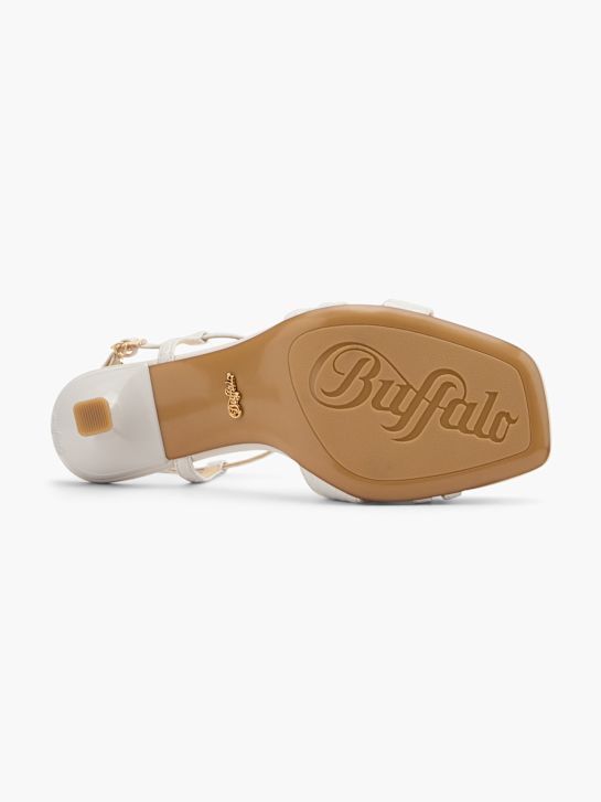 Buffalo Sandalo con tacco Bianco 124248 4