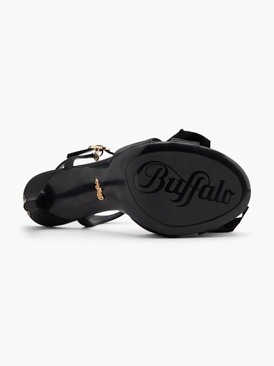 Buffalo Sandály na podpatku Černá 124249 4