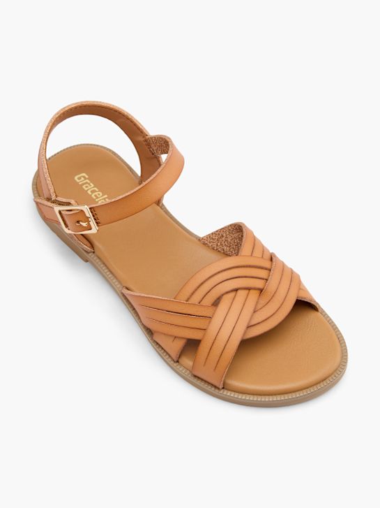 Graceland Sandale Camel 124365 2