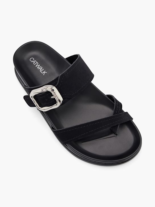 Catwalk Papuci cu talpă adâncă Negru 124486 2
