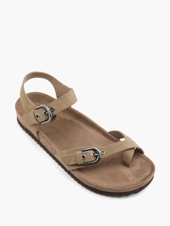 Graceland Sandalias de dedo Taupe 124782 2