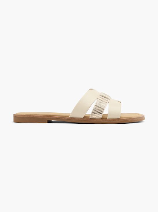 Graceland Flache Pantolette Beige 125674 1