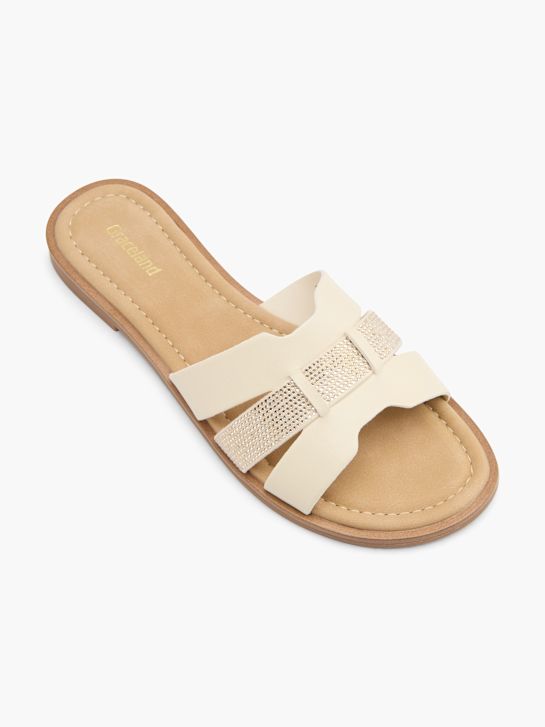 Graceland Flache Pantolette Beige 125674 2