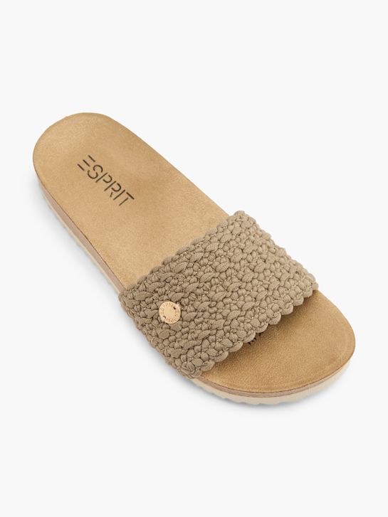 ESPRIT Tieffuß Pantolette Taupe 125781 2
