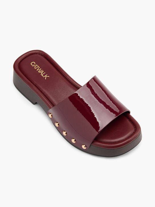 Catwalk Flache Pantolette Bordeaux 126325 2