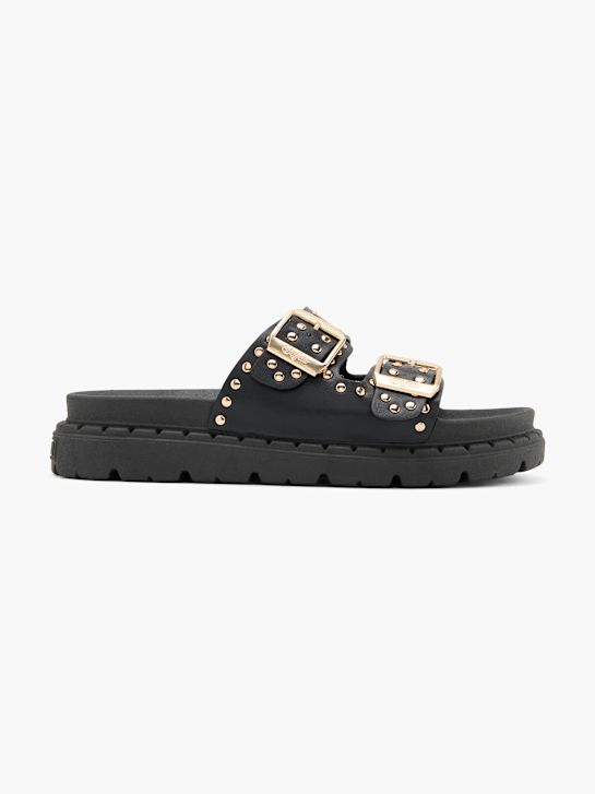 Buffalo Lygiapadės įspiriamos basutės Juoda 127313 1