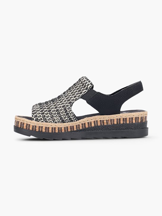 Rieker Sandales à talons Noir 128129 3