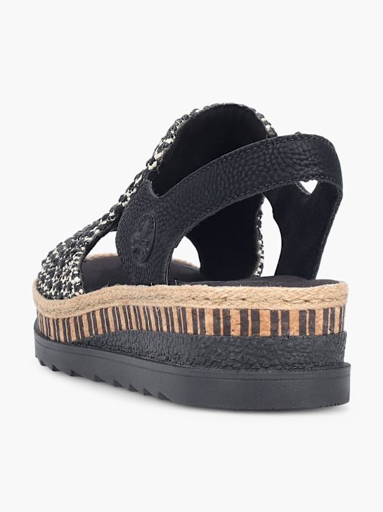 Rieker Sandales à talons Noir 128129 5