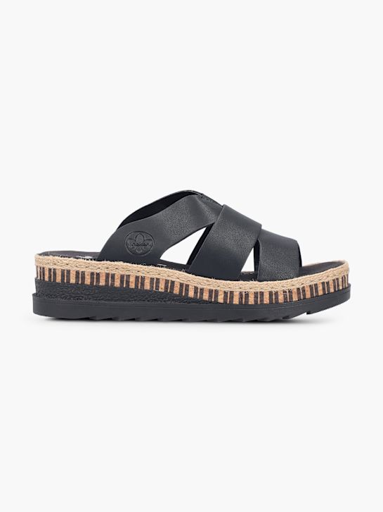 Rieker Flache Pantolette Schwarz 128127 1