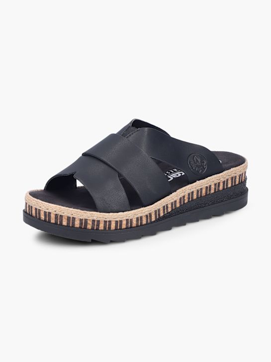 Rieker Flache Pantolette Schwarz 128127 2