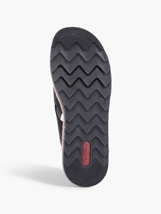 Rieker Flache Pantolette Schwarz 128127 4