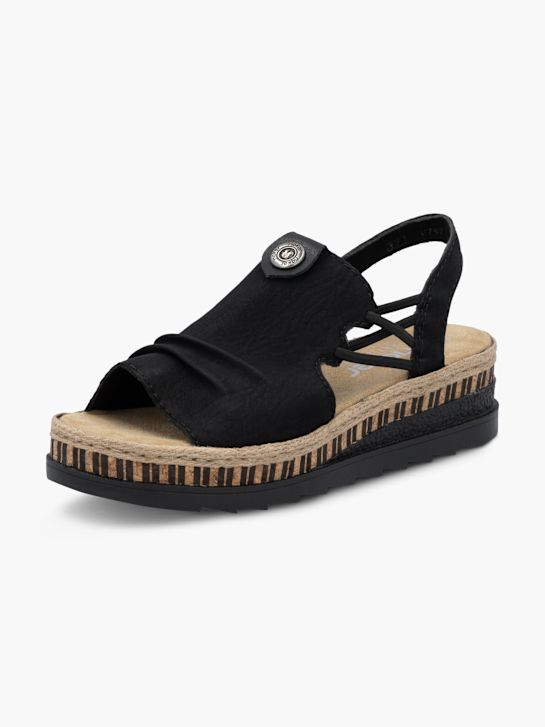 Rieker Sandales à talons Noir 128432 2