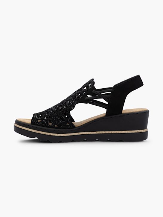 Rieker Sandales à talons Noir 128440 3