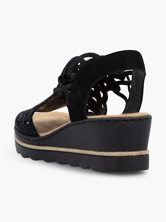 Rieker Sandales à talons Noir 128440 5