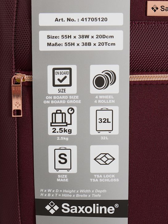 Saxoline Valise Bourgogne 129555 5