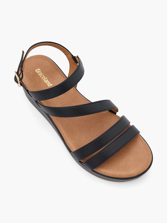Graceland Högklackad sandal Svart 129642 2