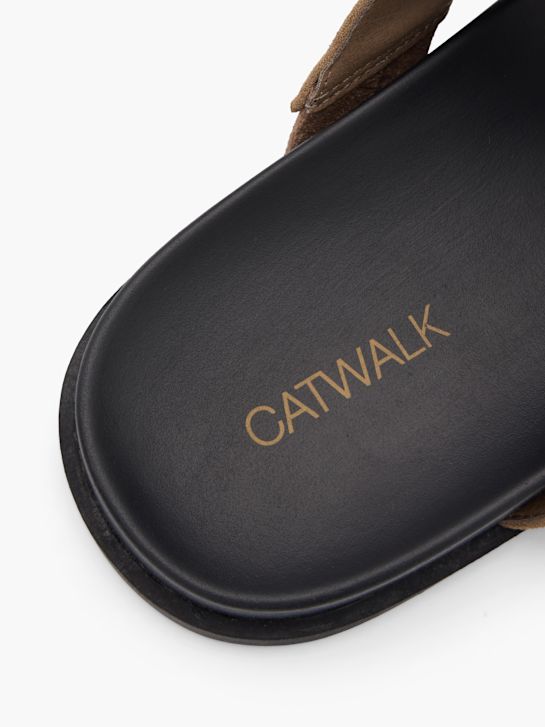 Catwalk Flache Pantolette Taupe 131460 6