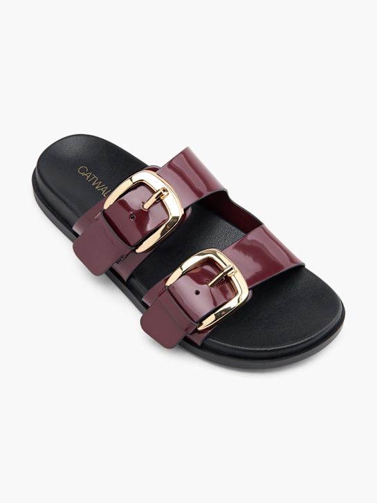 Catwalk Flache Pantolette Bordeaux 131463 2