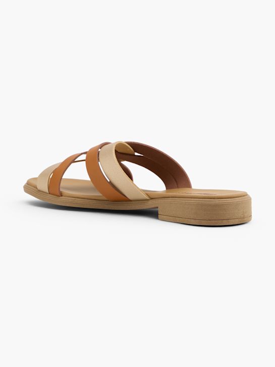 Graceland Flache Pantolette Cognac 131498 3