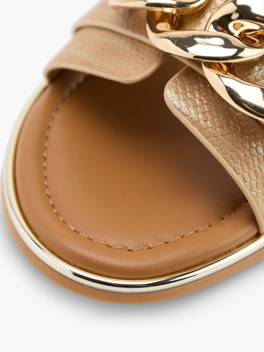 Catwalk Flache Pantolette Gold 134197 5