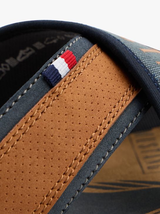 Mustang Flache Pantolette Blau 134645 5