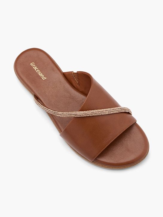 Graceland Slip in sandal Cognac 137845 2