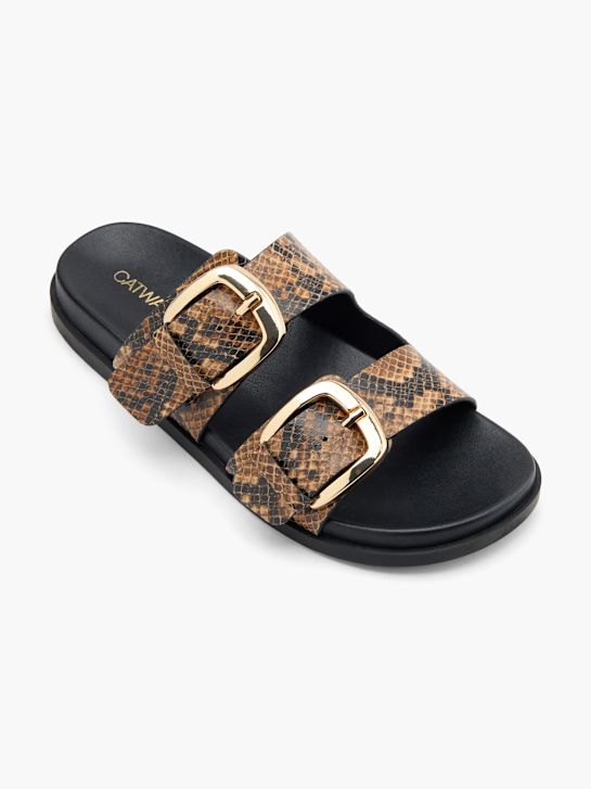 Catwalk Flache Pantolette Braun 137994 2
