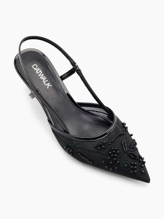 Catwalk Slingback salonarji Črna 138089 2