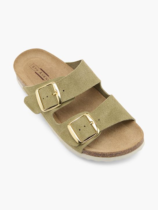 5th Avenue Tieffuß Pantolette Olive 138757 2