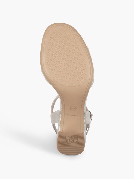 Tamaris Sandale z visoko peto Srebrna 138975 5