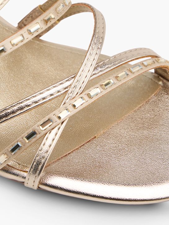 Tamaris Sandale z visoko peto Zlata 138978 5