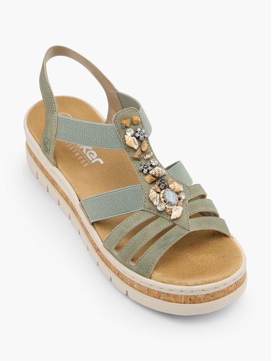 Rieker Sandales à talons Gris 139211 2