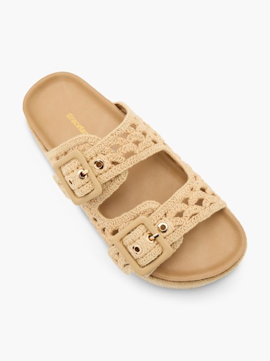 Graceland Chinelo com palmilha alta Beige 139354 2