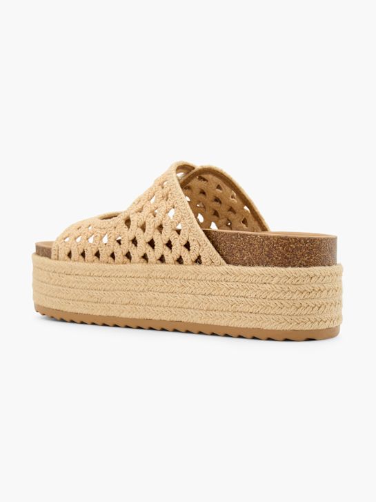Graceland Chinelo com palmilha alta Beige 139354 3