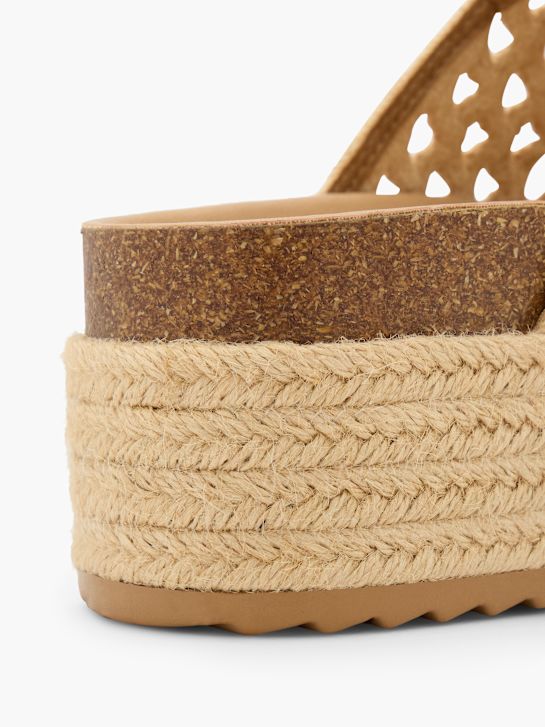 Graceland Chinelo com palmilha alta Beige 139354 6