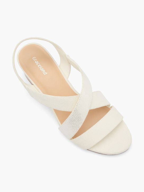 Graceland Højhælet sandal Hvid 139367 2