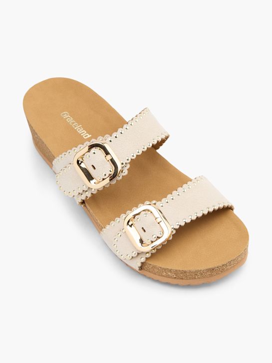 Graceland Ciabatta aperta dietro Bianco Sporco 139513 2