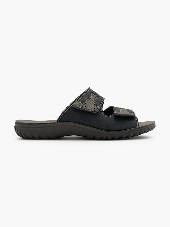 Memphis One Flache Pantolette Schwarz 140358 1