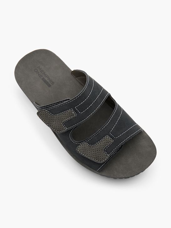 Memphis One Flache Pantolette Schwarz 140358 2