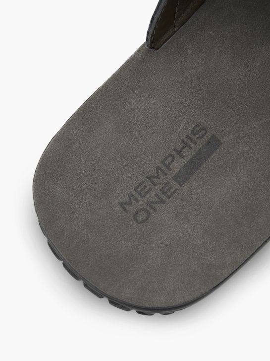 Memphis One Flache Pantolette Schwarz 140358 6