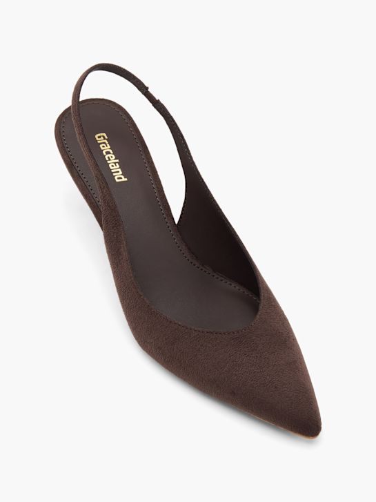Graceland Slingback salonke Smeđa 140637 2