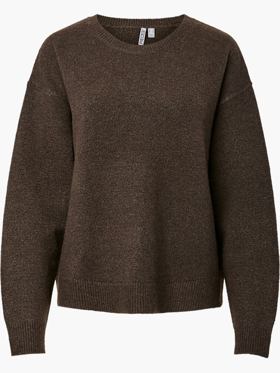 PIECES Sweter z dzianiny brązowy 145628 1