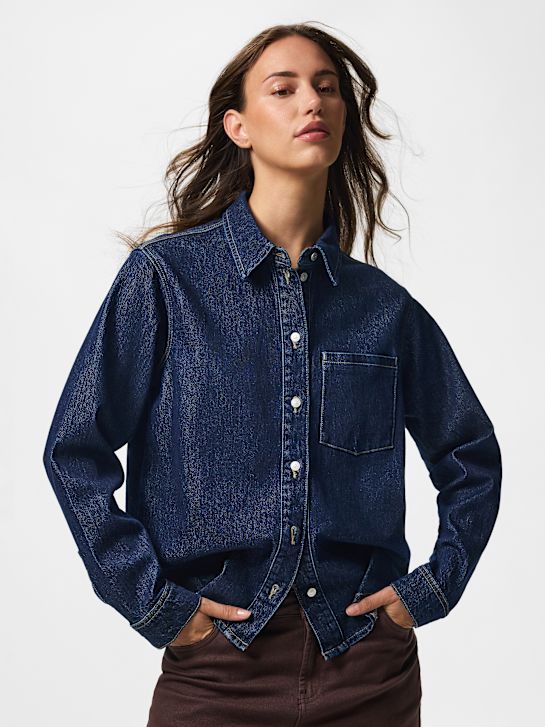 PIECES Bluse Blau 146172 6